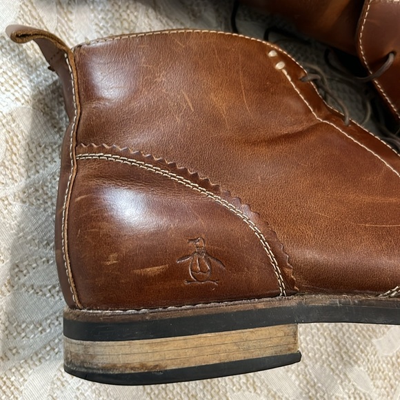 Penguin by Munsingwear Chestnut‎ Brown Leather Monty Boots Size 10.5 main image 9